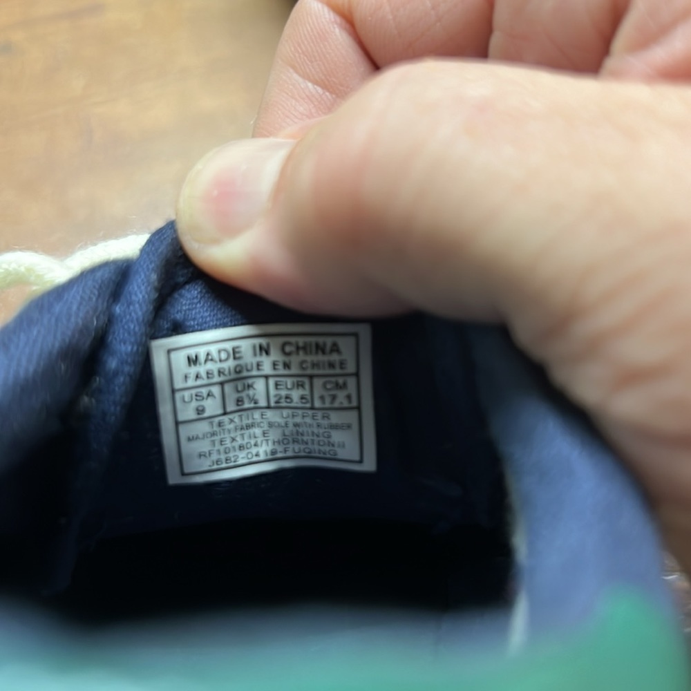 Boys toddler Ralph Lauren‎ Polo Sport canvas shoes good navy green size 9 - Picture 6 of 6